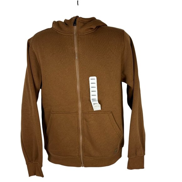 Coleman Mens Copper Fleece-Lined Full-Zip Hoodie With Fitted Hood & Comfort Fit - Picture 1 of 7